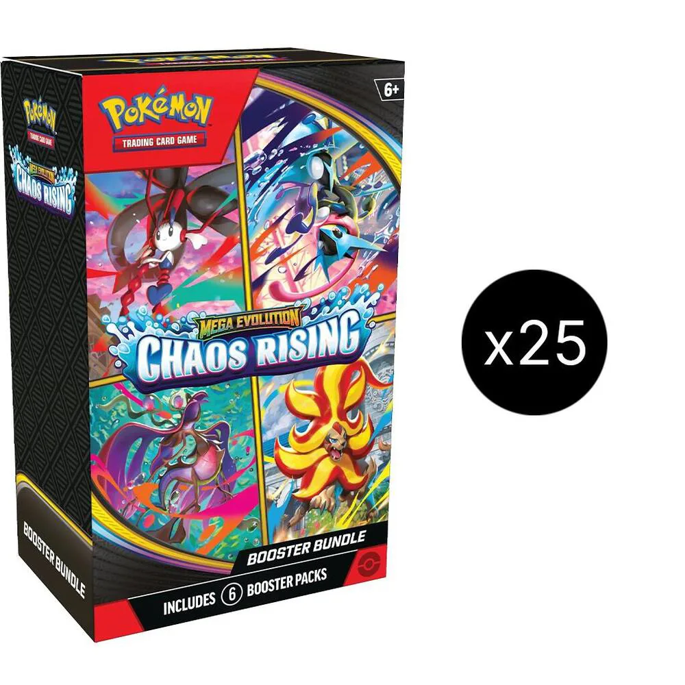 Pokémon TCG: Mega Evolution – Chaos Rising Booster Bundle Case