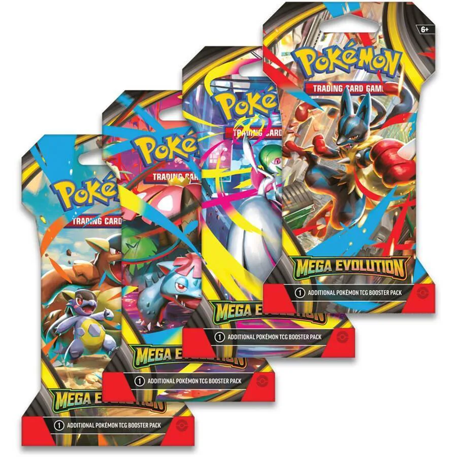 Pokémon TCG: Mega Evolution – Sleeved Booster Art Set (4 boostery, EN)